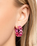 Paparazzi Historic Hearts Earrings Pink