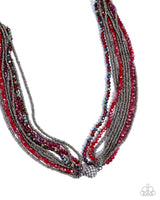 Paparazzi Rushing Radiance Necklace Red