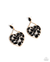 Paparazzi Glittery Gait Earrings Black