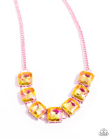 Paparazzi I SQUARE to Secrecy Necklace Pink