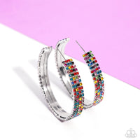 Paparazzi Stacked Symmetry Earrings Multi