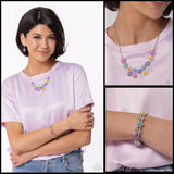 Paparazzi Floral Fever Necklace Multi & Floral Fair Bracelet Multi