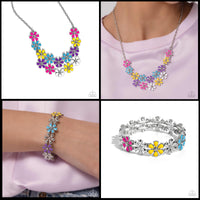 Paparazzi Floral Fever Necklace Multi & Floral Fair Bracelet Multi