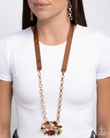 Paparazzi Tantalizing Tapestry Necklace Brown