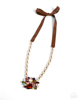 Paparazzi Tantalizing Tapestry Necklace Brown