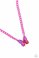 Paparazzi Fascinating Flyer Necklace Pink