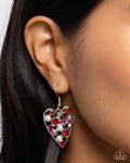 Paparazzi Unbelievable Shimmer Earrings Red