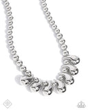 Paparazzi Raindrop Rebel Necklace Silver