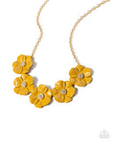 Paparazzi Floral Favor Necklace Yellow