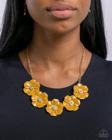 Paparazzi Floral Favor Necklace Yellow