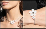 Paparazzi Dainty Deduction Necklace White & Dainty Devotee Bracelet White