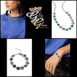 Paparazzi Abstract Admirer Necklace Green & Actively Abstract Bracelet Green