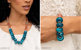 Paparazzi Bubbly Broadcast Necklace Blue & Bright Broadcast Bracelet Blue