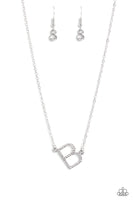 Paparazzi INITIALLY Yours - B Necklace White