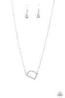 Paparazzi INITIALLY Yours - D Necklace White
