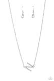 Paparazzi INITIALLY Yours - N Necklace White