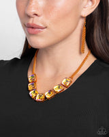 Paparazzi I SQUARE to Secrecy Necklace Orange