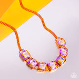 Paparazzi I SQUARE to Secrecy Necklace Orange