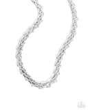 Paparazzi Dutiful Dance Necklace Silver & Immaculate Industry Necklace Silver