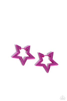 Paparazzi In A Galaxy STAR, STAR Away Earrings Pink