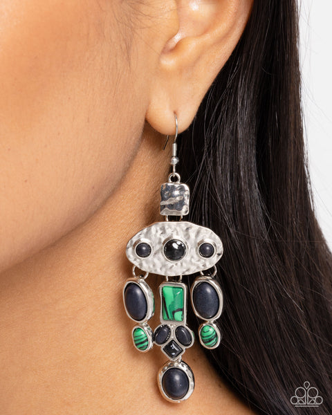 Paparazzi Inspired Interval Earrings Black