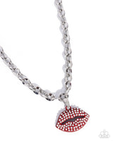 Paparazzi Keepsake Kisser Necklace Red