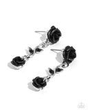 Paparazzi Led by the ROSE Earrings Black