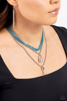 Paparazzi Locked Labor Necklace Blue