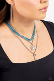 Paparazzi Locked Labor Necklace Blue