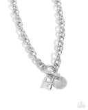 Paparazzi Locked Lady Necklace White