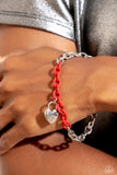 Paparazzi Locked Down Necklace Red & Locked and Loved Bracelet Red