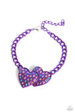 Paparazzi Low-Key Lovestruck Necklace Purple & Lovestruck Lineup Bracelet Purple