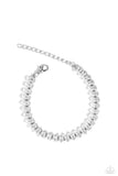 Paparazzi Glittery Genre Necklace White & Marquise Masterpiece Bracelet White