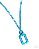 Paparazzi Metallic Movement Necklace Blue & Refulgent Rebel Bracelet Blue