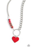 Paparazzi Mismatched Mayhem Necklace Red