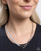 Paparazzi Mismatched Monarchy Necklace White