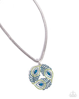 Paparazzi Peacock Patchwork Necklace Multi