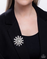 Paparazzi Pearly Prologue Brooch White