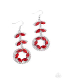 Paparazzi Polished Pattern Earrings Red