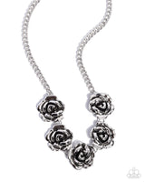 Paparazzi Refreshing Roses Earrings Silver