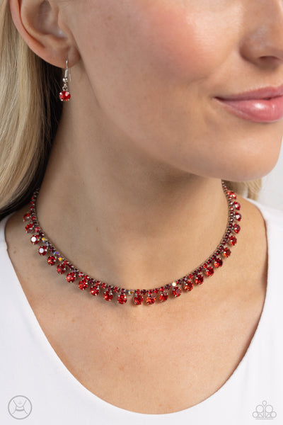 Paparazzi Ritzy Rhinestones Necklace Red