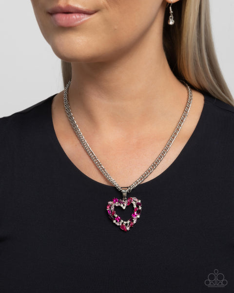 Paparazzi Romance is a Bonus Necklace Pink