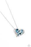 Paparazzi Romantic Recognition Necklace Blue (Iridescent)