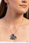 Paparazzi Romantic Recognition Necklace Blue (Iridescent)