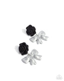 Paparazzi Rosette Rarity Earrings Black