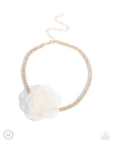 Paparazzi Rosy Range Necklace Gold & Top-SHELL Shine Ring Gold