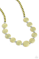 Paparazzi Scratched Showtime Necklace Green