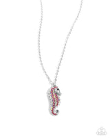 Paparazzi Seahorse Sailor Necklace Pink
