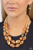 Paparazzi Seize the Statement Necklace Brown