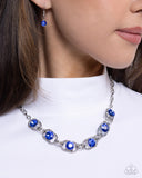 Paparazzi Serrated Sensation Necklace Blue & Serrated Secret Bracelet Blue